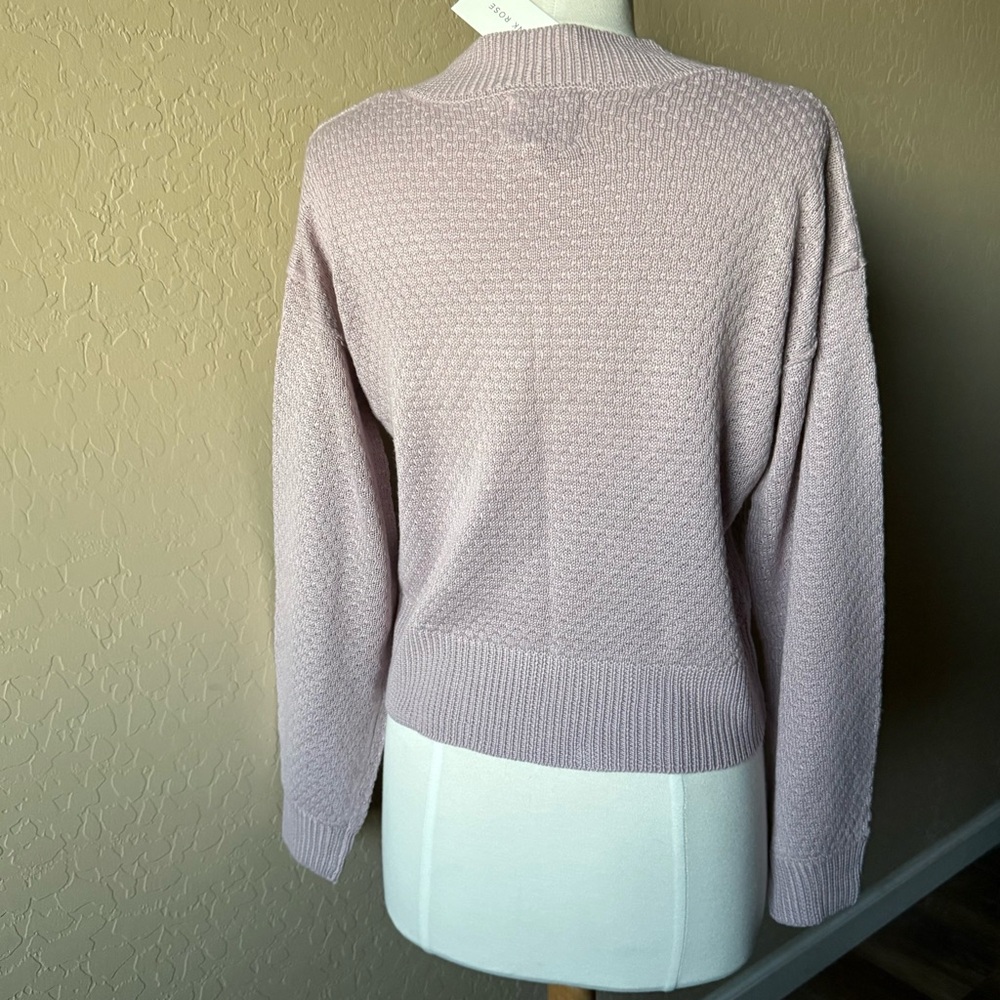 PINK ROSE V-Neck Sweater - Picture 4 of 7
